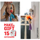 Girl shows off her handmade keychain from the Chalk and Chuckles Keychain Dolls Craft Kit—make and gift 15 adorable and functional crafts. Perfect for creative expression, return gifts, or personal accessories for tweens, girls, and DIY crafters ages 10 and up.