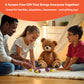 Family playing Rolling Tales storytelling dice game together on the floor – a screen-free educational gift for kids, great for playdates and classrooms