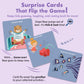 Fun surprise cards from the Chalk and Chuckles Bedtime Bear game for kids ages 3–6—unexpected twists like Hide & Seek, Sleep Fairy, and Naughty Bear keep bedtime exciting, playful, and full of laughter for families.