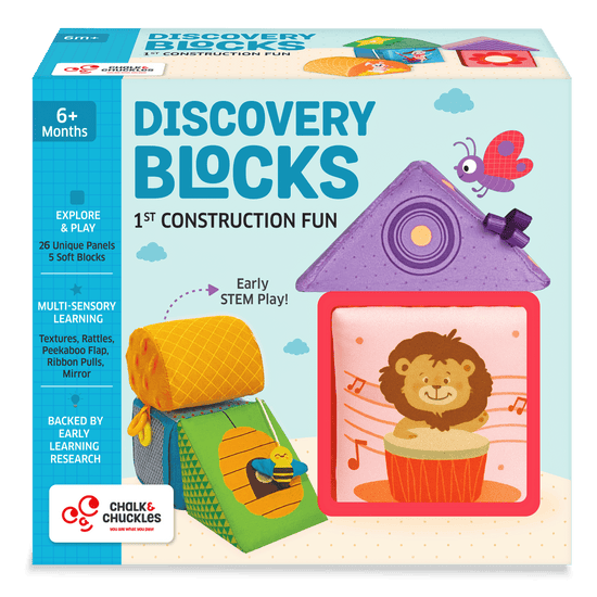 Discovery Blocks - Soft Plush Sensory Baby Toy, 6 Months+