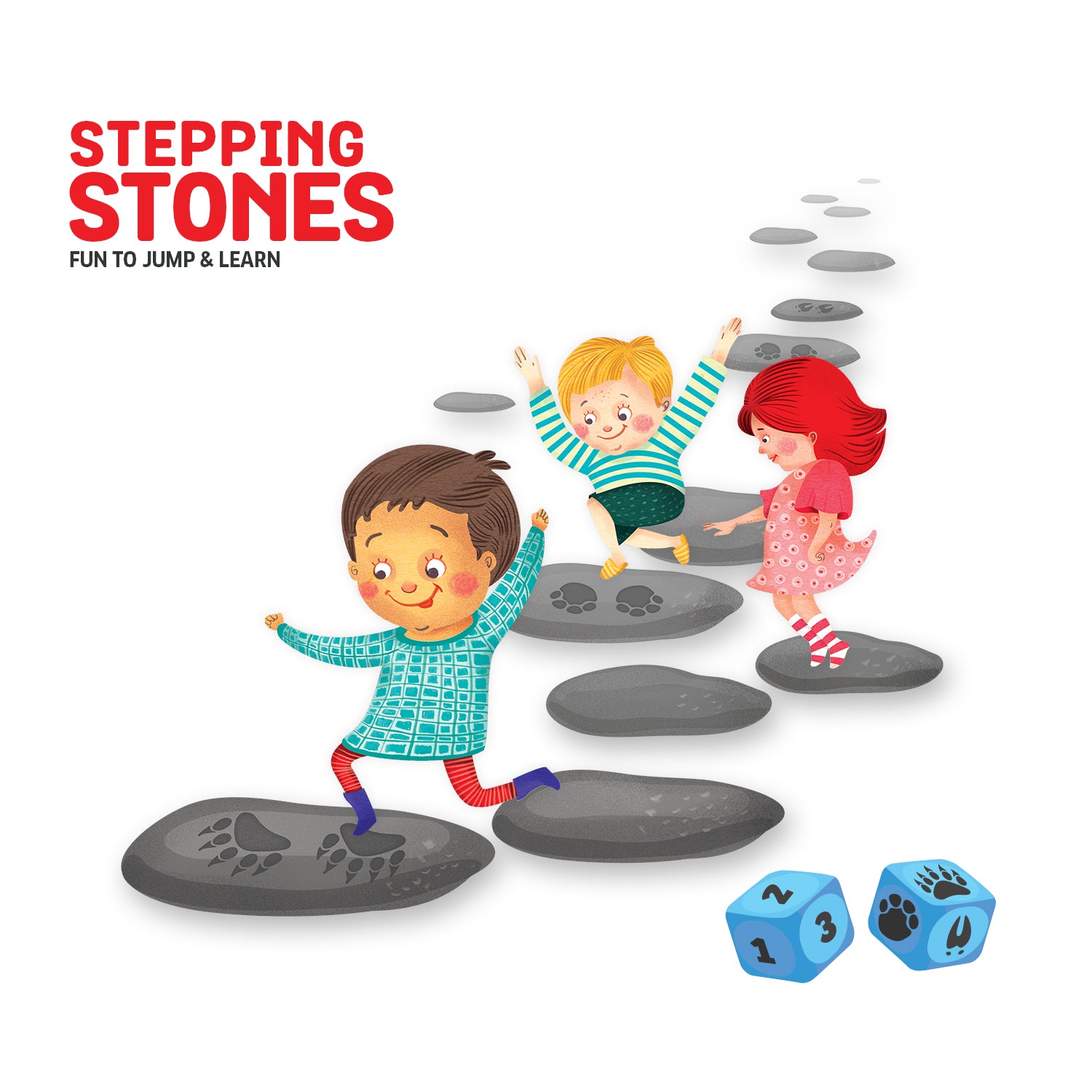 Chalk and Chuckles Stepping Stones Indoor and Outdoor Game for Kids 