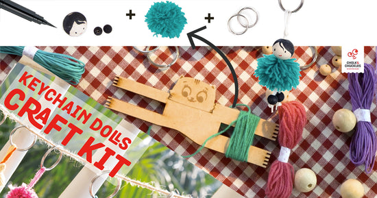Chalk and Chuckles Keychain Dolls Making Kit. DIY Art and Craft Activity  Set for Kids 8 Years and Up and Creative Adults.