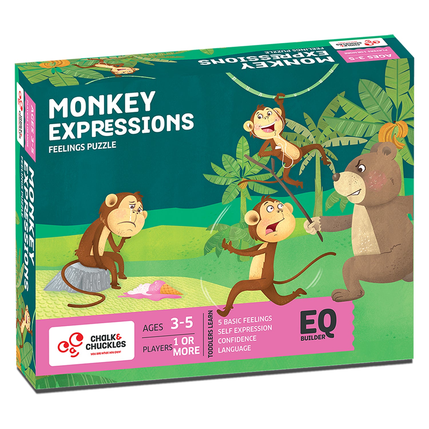Chalk and Chuckles-Monkey Expressions-Educational Games and Toys