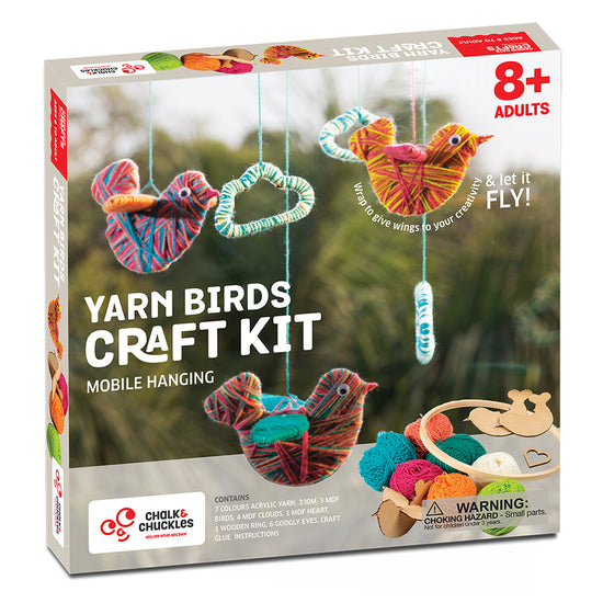 Chalk and Chuckles-Yarn Birds Craft Kit-Educational Games and Toys